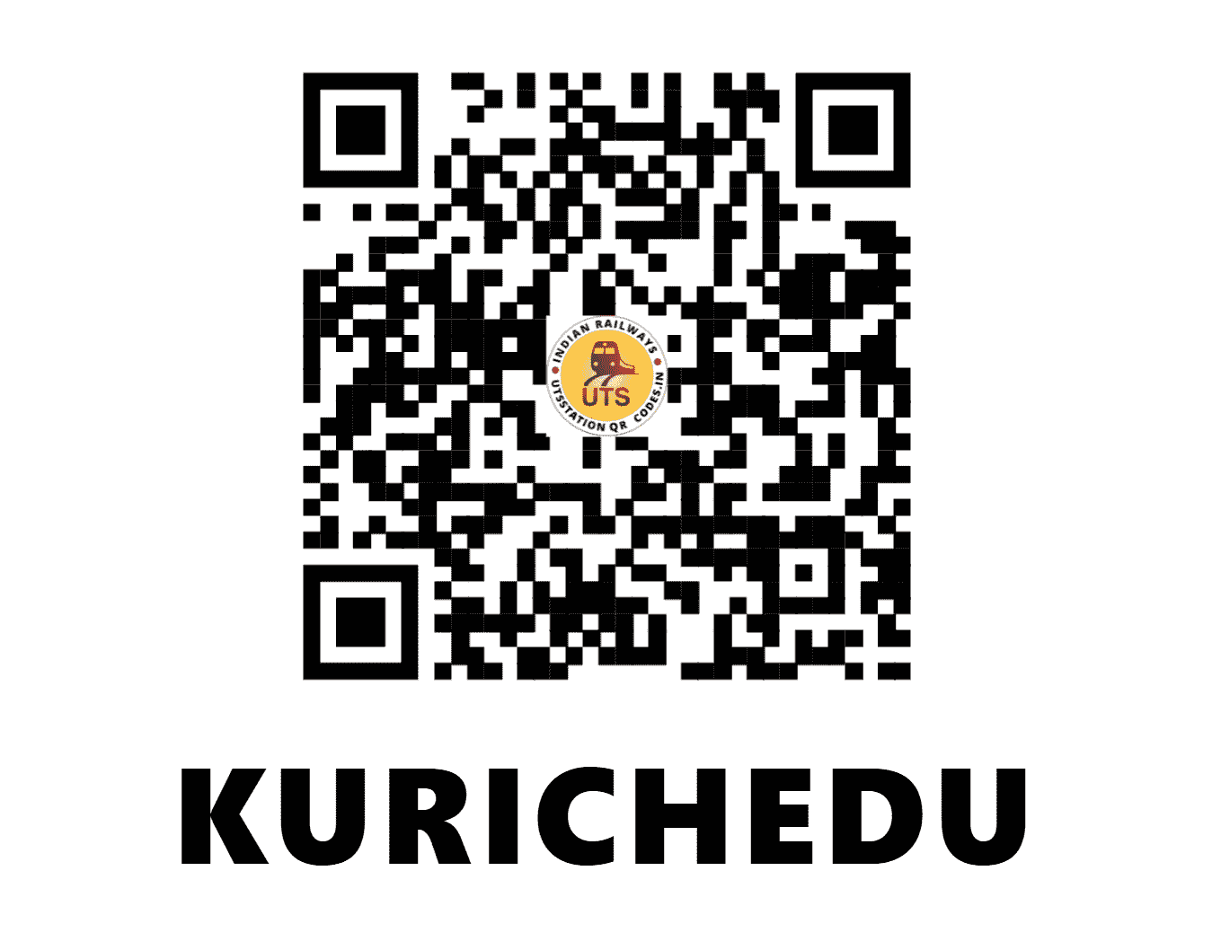 UTS QR Code for KURICHEDU - KCD (SC - ANDHRA PRADESH)